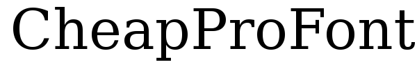 CheapProFonts Serif Pro font preview